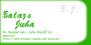 balazs juha business card